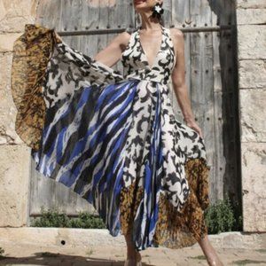 Zara Limited Edition Floral Print Midi Dress